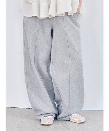 【WEB限定00サイズ】ベルト付きスウェットパンツ