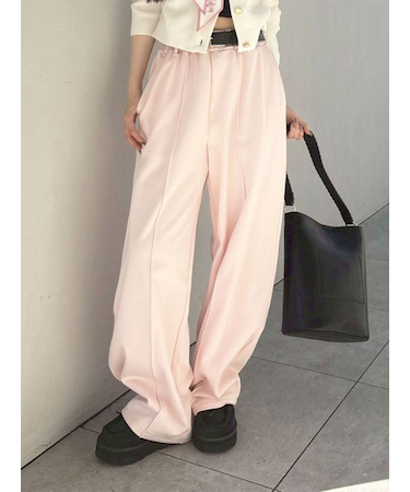 【WEB限定00サイズ】ベルト付きスウェットパンツ