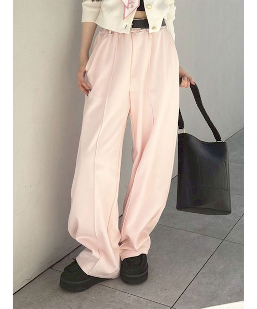 【WEB限定00サイズ】ベルト付きスウェットパンツ