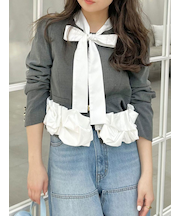 【限定カラー】3wayバブルヘムボウタイジャケット