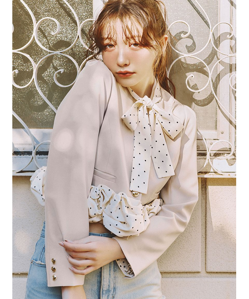 【限定カラー】3wayバブルヘムボウタイジャケット