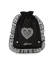 【LILY BROWN Lingerie】Love letterサテンレースポーチ