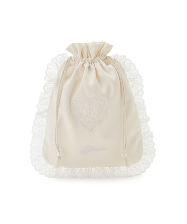 Love letterサテンレースポーチ