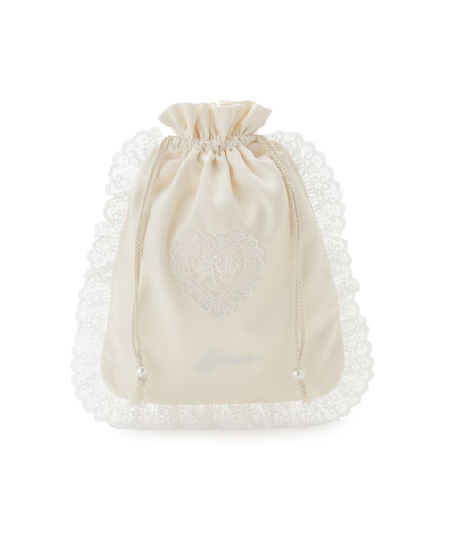 Love letterサテンレースポーチ