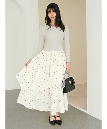 ニットドッキングワンピース