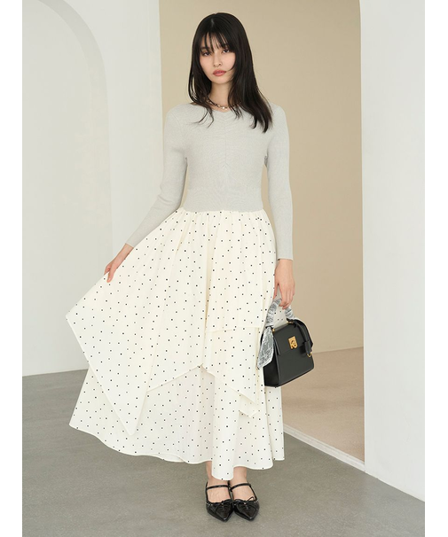 ニットドッキングワンピース