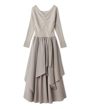 ニットドッキングワンピース