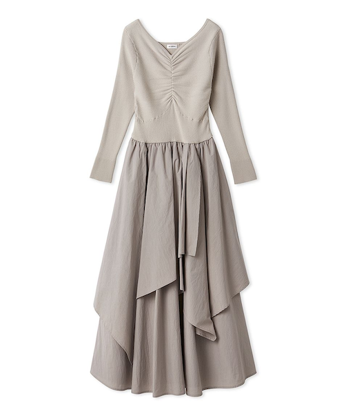 ニットドッキングワンピース