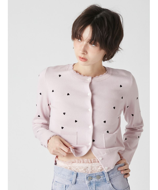 love letterコンパクトニットカーデ