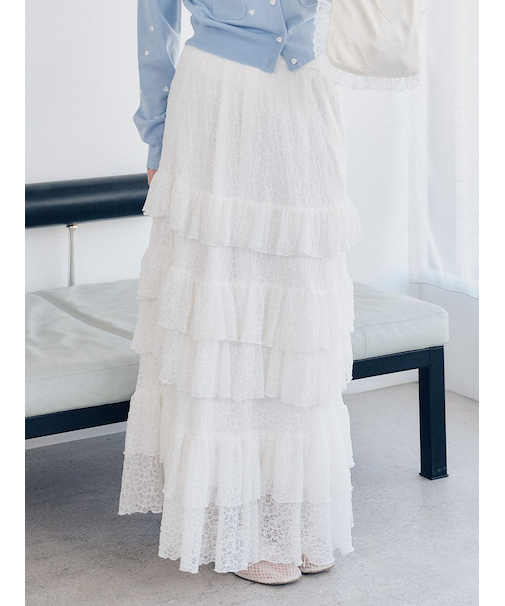 ステップフリルシアースカート