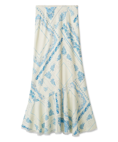 スカーフプリントナロースカート