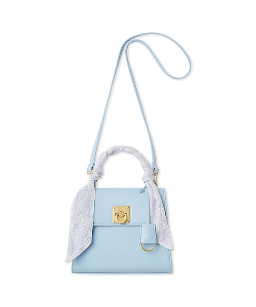 レーススカーフ付きハンドバッグ