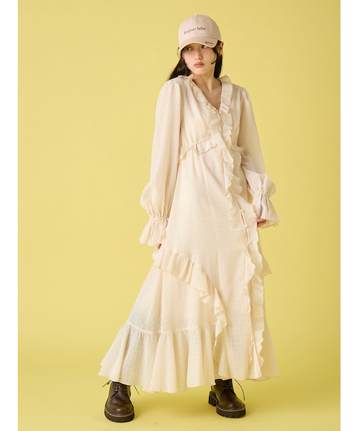 フリルガウンピース