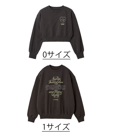 【LILY BROWN×Hearts2Hearts】コラボレーションビジューロゴスウェット