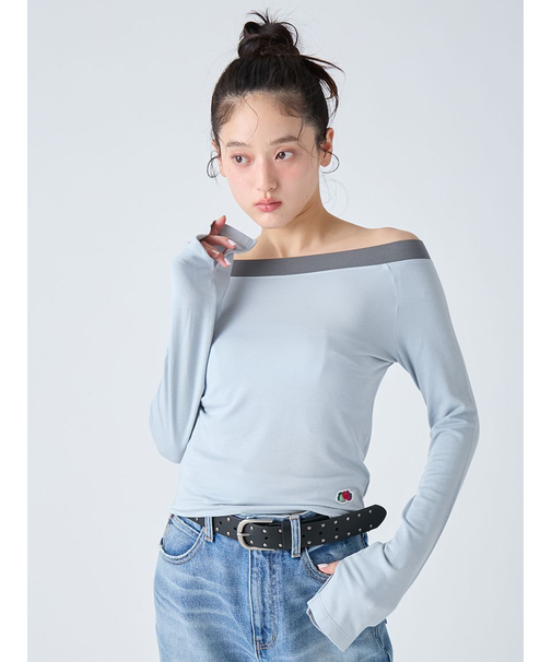 【LILY BROWN Lingerie×FRUIT OF THE LOOM】2wayオフショルダートップス