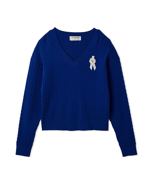 Lily Bearスタンプモチーフケーブルニット