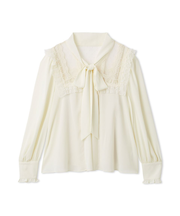 ヴィンテージライクボウタイブラウス