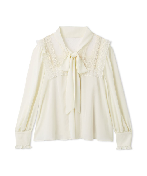 ヴィンテージライクボウタイブラウス