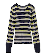 シアーレイヤードラメリブトップ