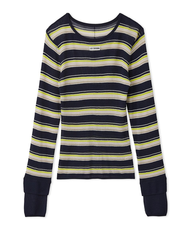 シアーレイヤードラメリブトップ