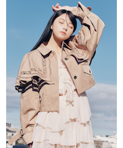 2wayエンブロイダリーケープコート