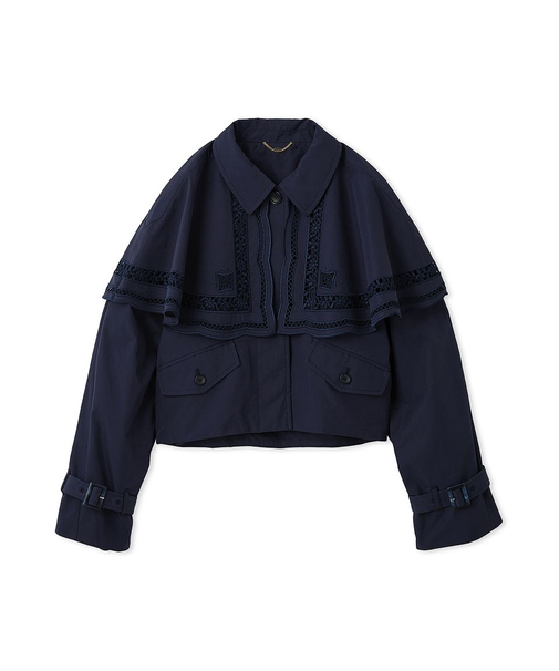 2wayエンブロイダリーケープコート
