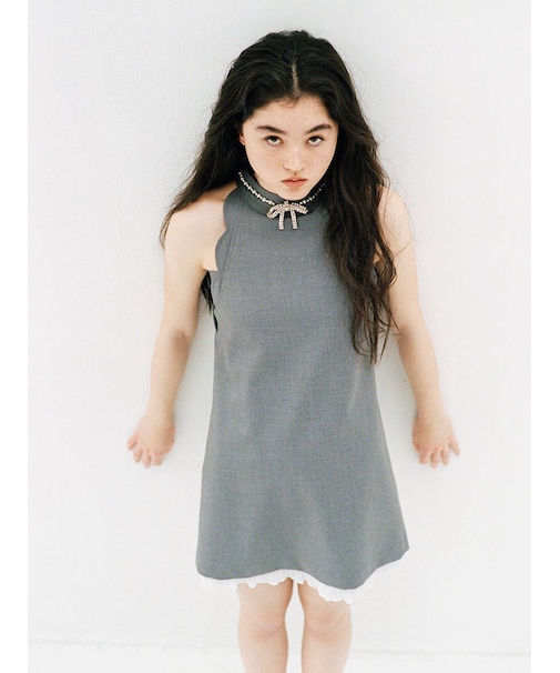 [L.B CANDY STOCK]リボンビジュースカラップミニワンピース