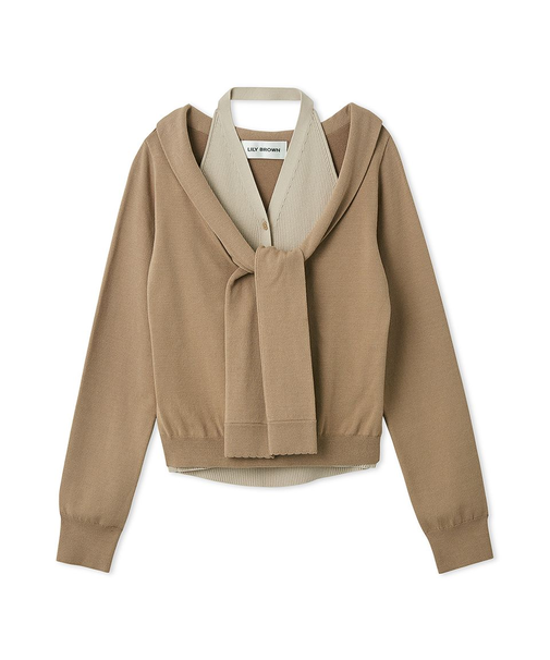 レイヤードディテールニットセット