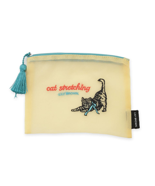 CAT刺繍シアーポーチ