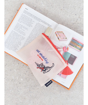 CAT刺繍シアーポーチ