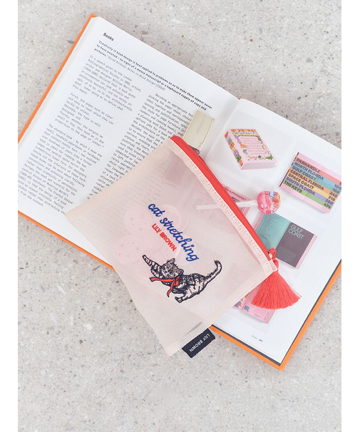 CAT刺繍シアーポーチ