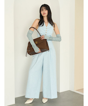 オーナメント釦2タックパンツ