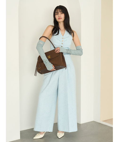 オーナメント釦2タックパンツ