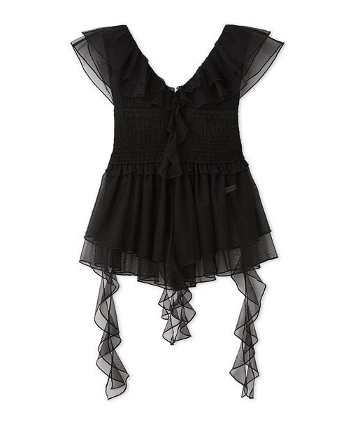 パピヨンチュールフリルトップス