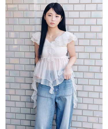 パピヨンチュールフリルトップス