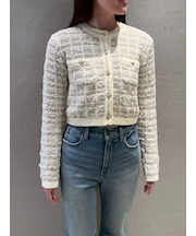 ツイードニットカーディガン