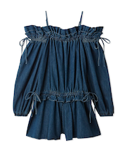 デコルテフリルミニロンパース