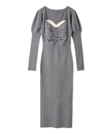 ニットドッキングビスチェワンピース