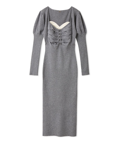 ニットドッキングビスチェワンピース