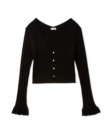 ウォッシャブルVネックニットカーディガン