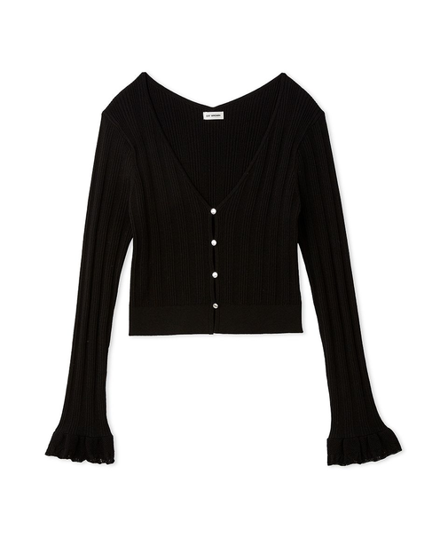 ウォッシャブルVネックニットカーディガン