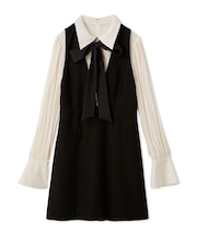 シャツドッキングミニワンピース