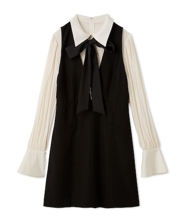 シャツドッキングミニワンピース