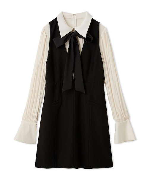 シャツドッキングミニワンピース