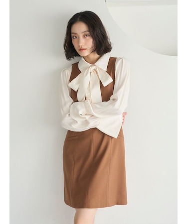 シャツドッキングミニワンピース