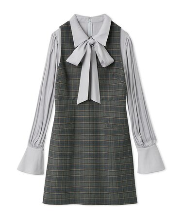 シャツドッキングミニワンピース