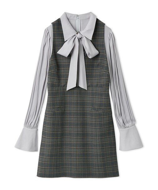 シャツドッキングミニワンピース