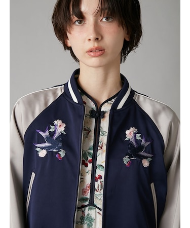 【LILY BROWN×KEITA MARUYAMA】yozakuraスカジャン(サテンリバーシブル)