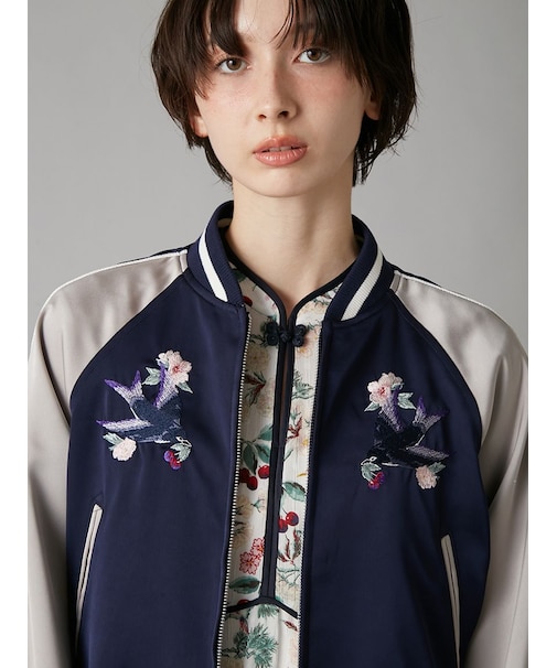 【LILY BROWN×KEITA MARUYAMA】yozakuraスカジャン(サテンリバーシブル)