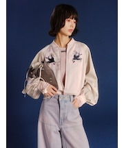 【LILY BROWN×KEITA MARUYAMA】yozakuraスカジャン(サテンリバーシブル)